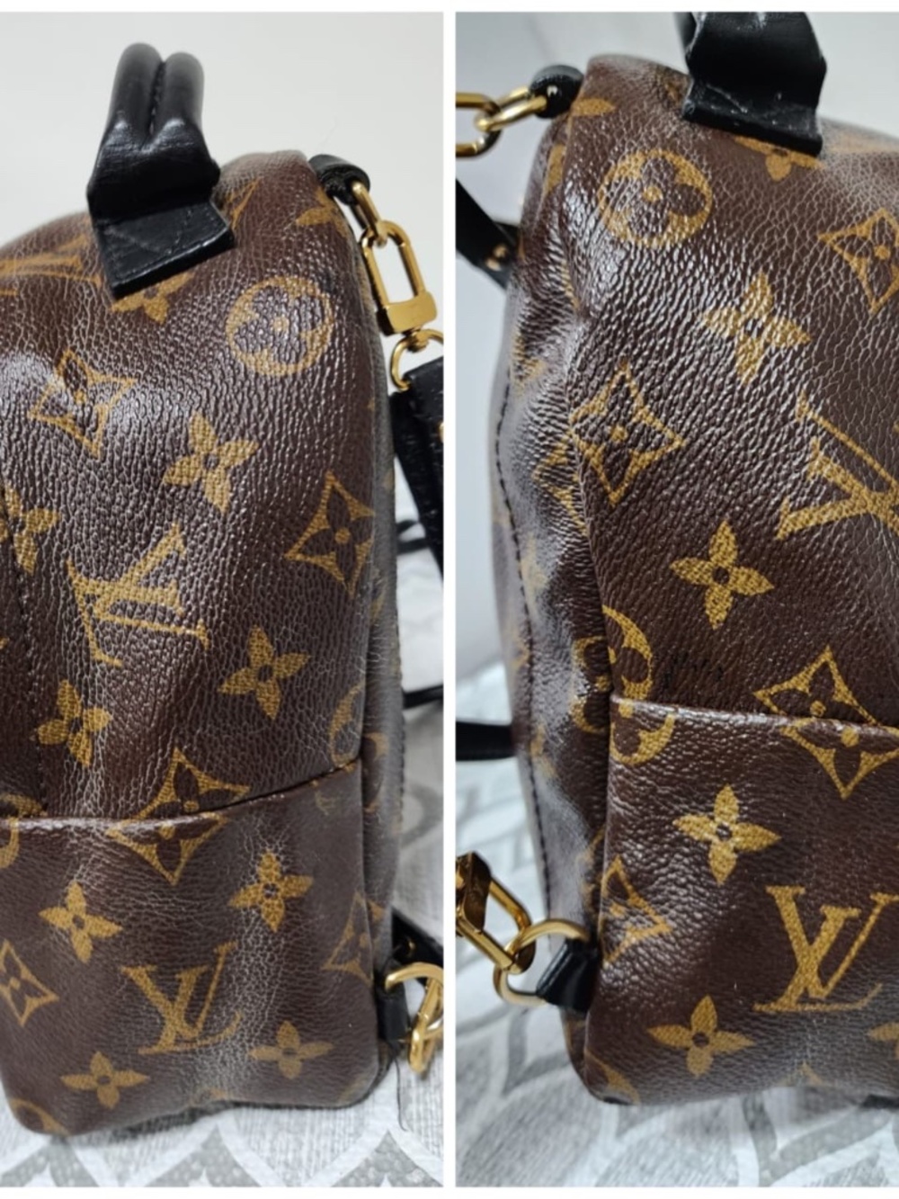 Authentic LOUIS VUITTON Monogram Palm Springs Mini Backpack Brown - Picture 9 of 16